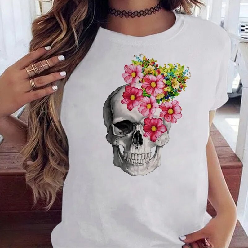 Levoire | T-Shirt Crâne Blanc Style 1