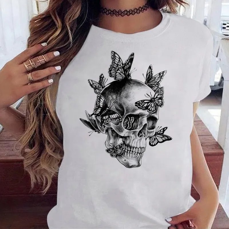 Levoire | T-Shirt Crâne Blanc Style 4