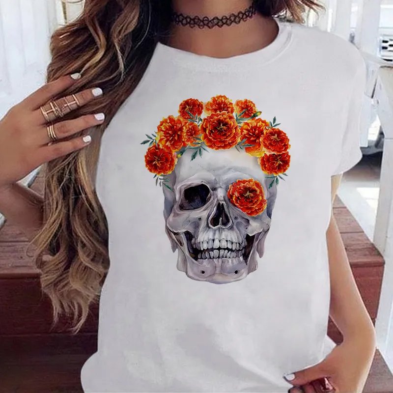 Levoire | T-Shirt Crâne Blanc Style 2