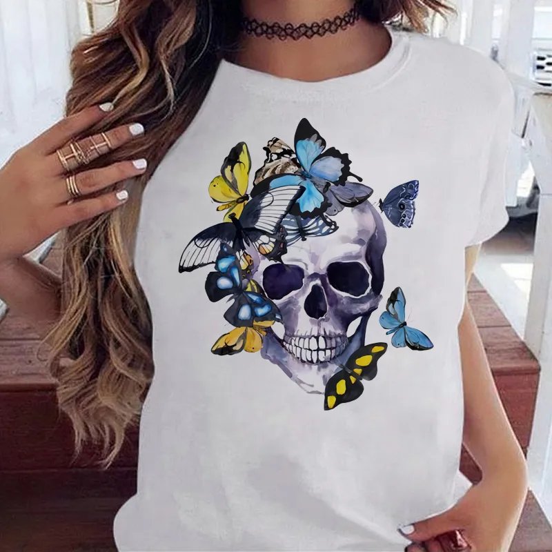 Levoire | T-Shirt Crâne Blanc Style 3