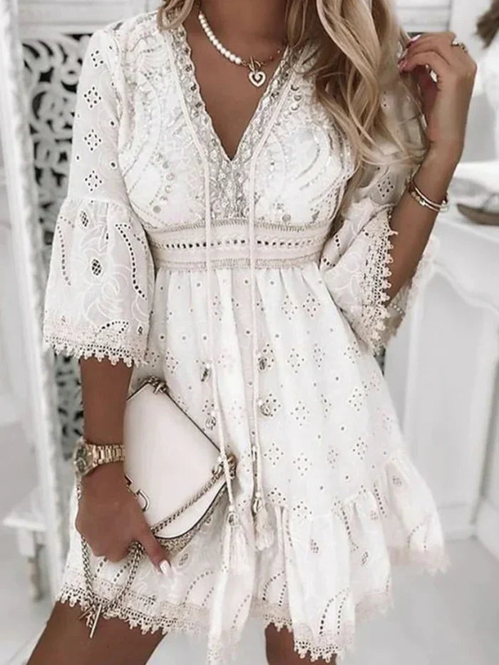 Levoire | Robe Bohémienne Ibiza Blanc