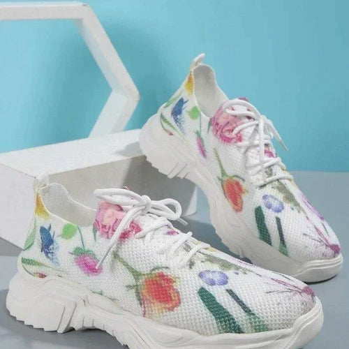 Levoire | Sur Sneakers Fleurs Randonnée Mesh Sneakers Chaussures Femmes
