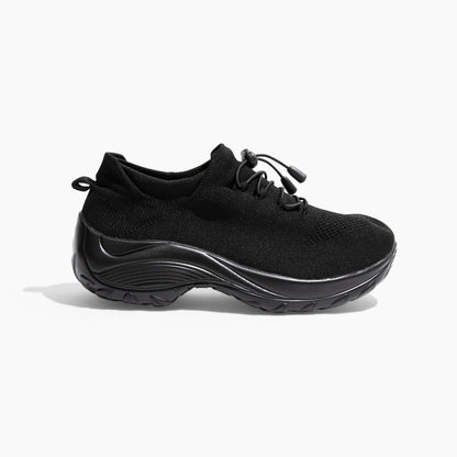 Levoire | Sur Sneakers Sneakers Orthopédiques À Coussin D'Air Avec Semelle Épaisse Chaussures Pour Femmes Minuit Noir