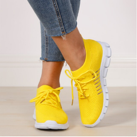 Levoire | On Sneakers Baskets Orthopédiques Chaussures De Randonnée En Mesh Chaussures Pour Femmes Jaune