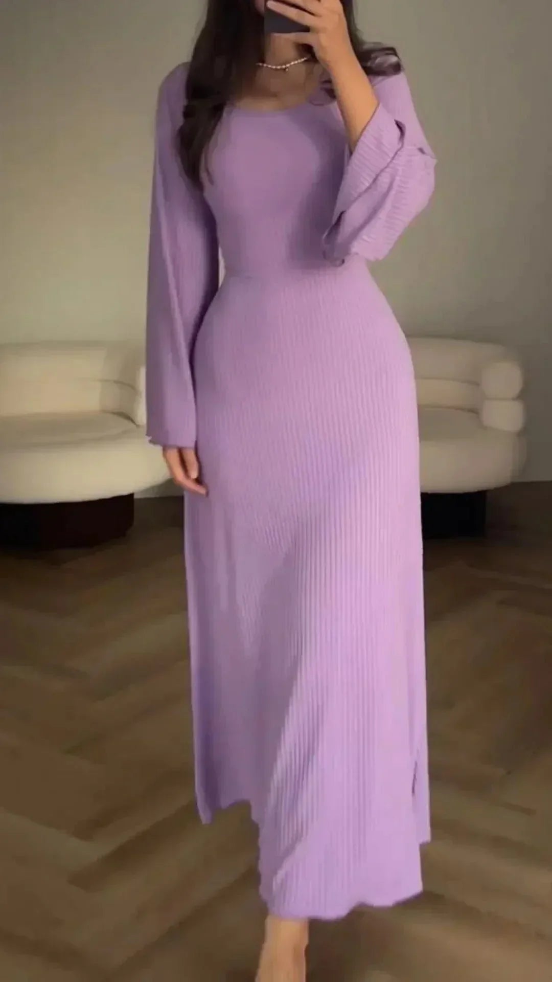 Levoire | Robe d'été élégante et raffinée Violet