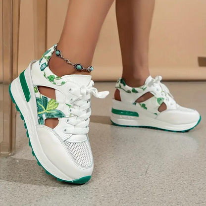 Levoire | Chaussures À Lacets À Talons Compensés Découpés Chaussures D'Été