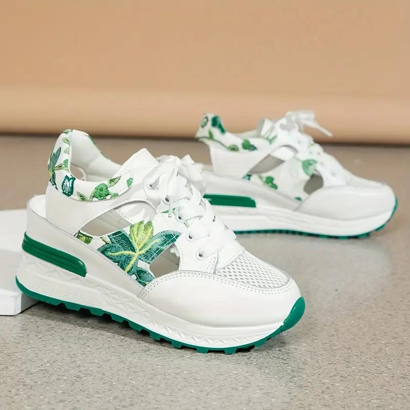 Levoire | Chaussures À Lacets À Talons Compensés Découpés Chaussures D'Été