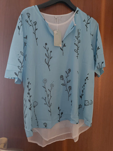 Levoire | Chemise à deux couches avec motif floral Vert