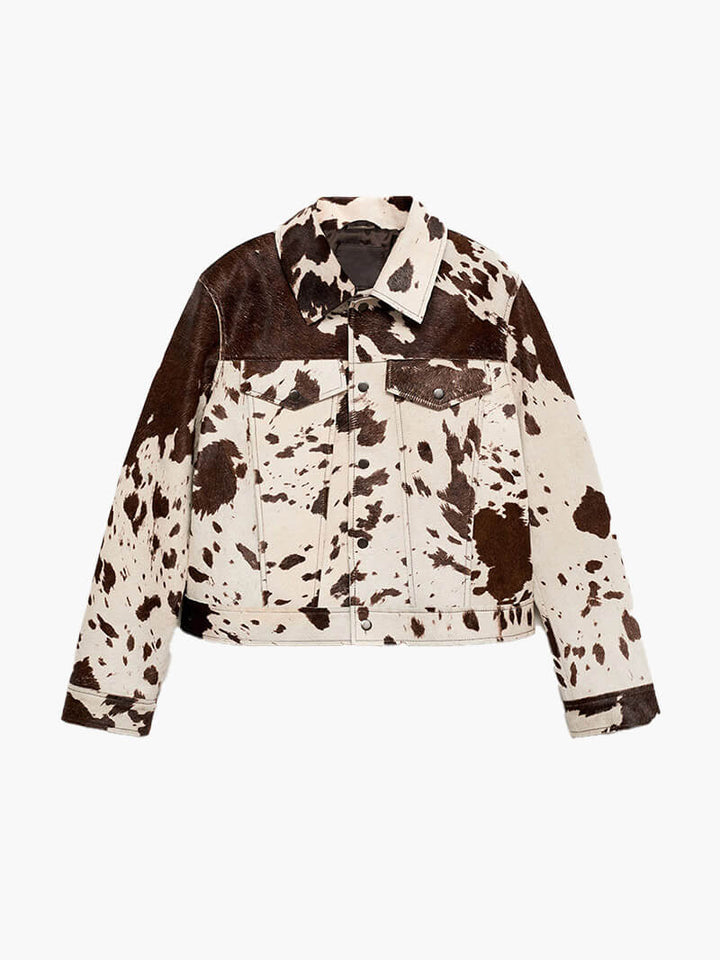 Levoire | Impression De Vache Veste En Fausse Fourrure Braun