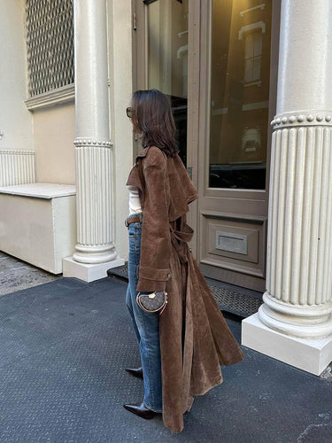 Levoire | Manteau Trench En Daim Synthétique