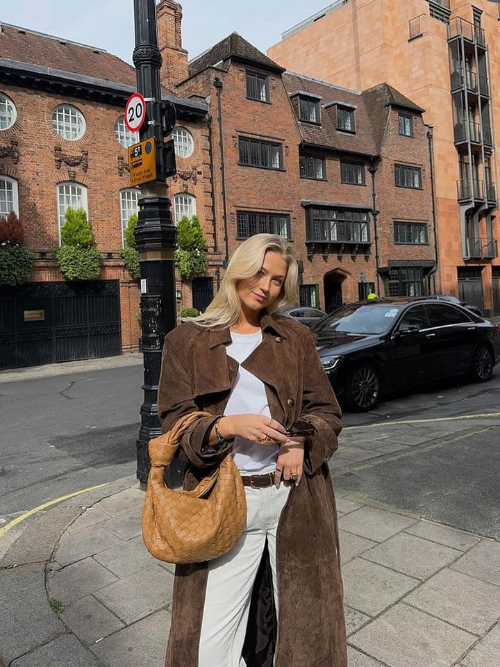 Levoire | Manteau Trench En Daim Synthétique
