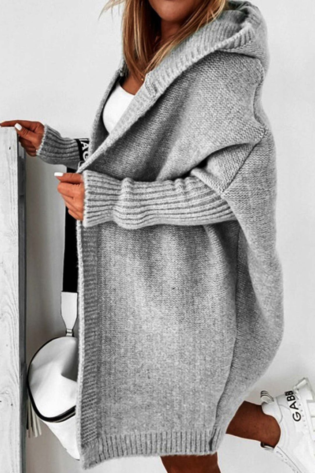 Levoire | Cardigan Confortable Avec Capuche Ouverte Pour Femmes Avec Style Gris