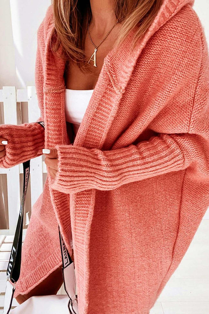 Levoire | Cardigan Confortable Avec Capuche Ouverte Pour Femmes Avec Style Orange