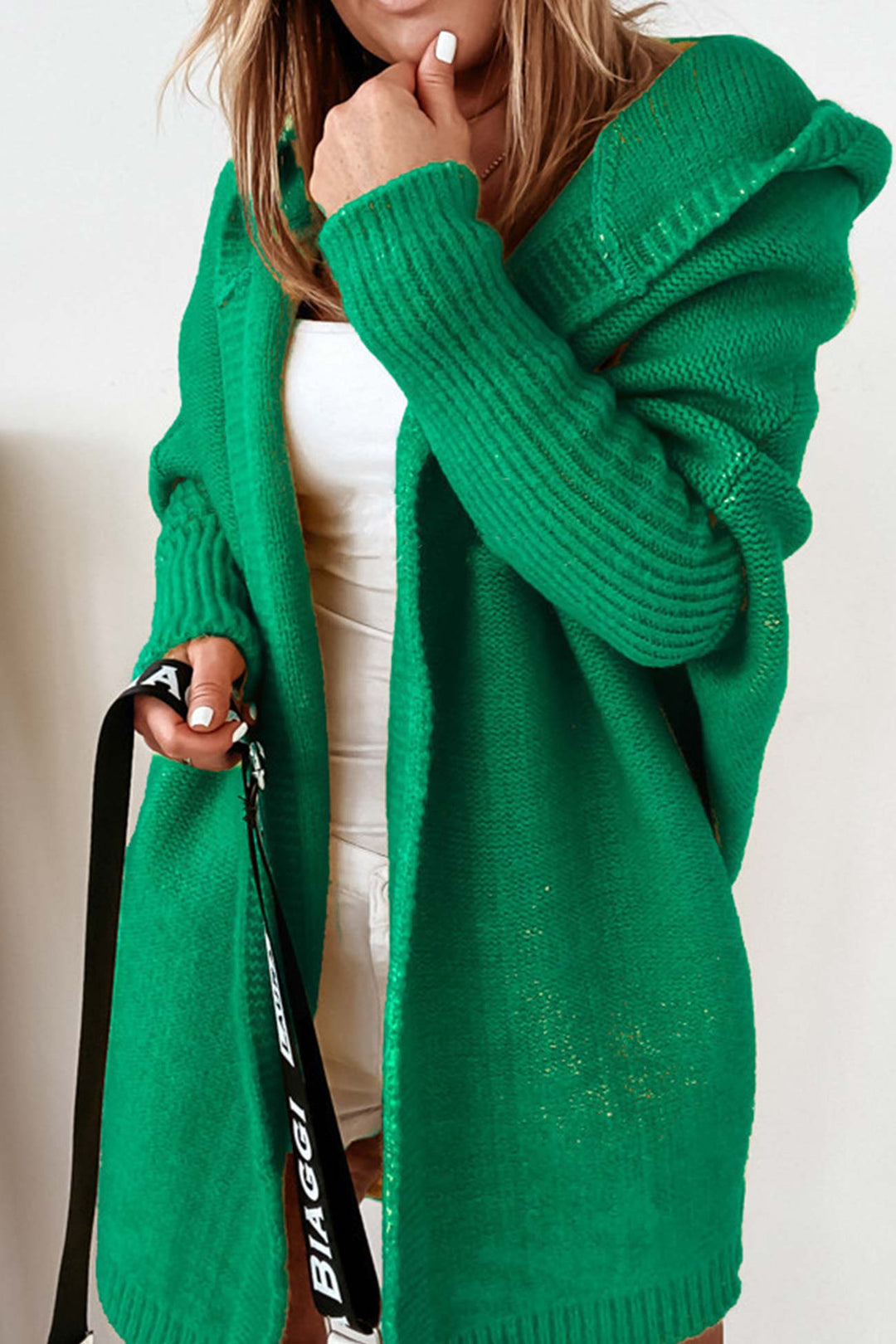 Levoire | Cardigan Confortable Avec Capuche Ouverte Pour Femmes Avec Style Herbe Verte