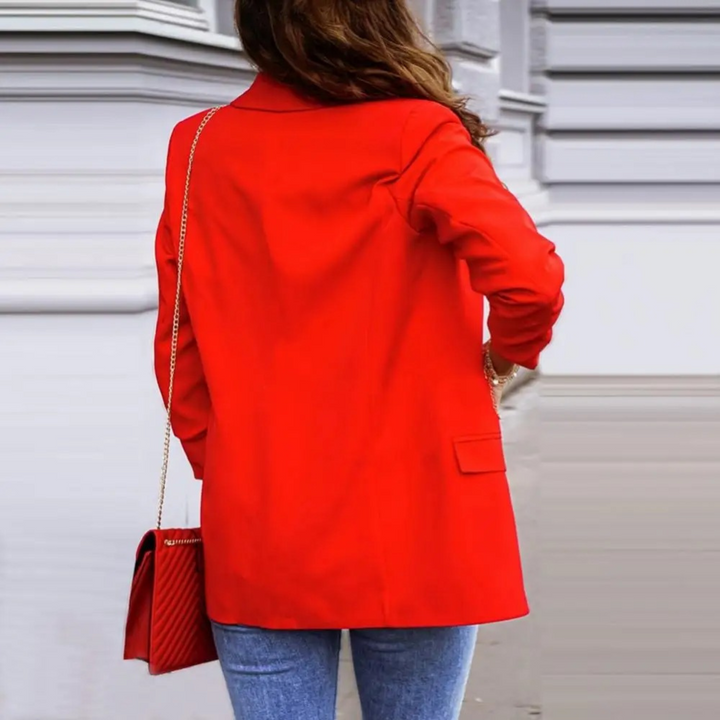 Levoire | Couleur Veste Blazer Femme Élégant Revers Manches Longues
