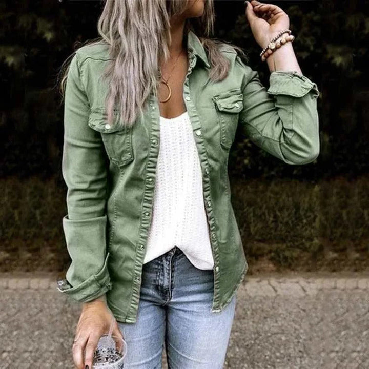 Levoire | Veste En Jean Élégante Vert