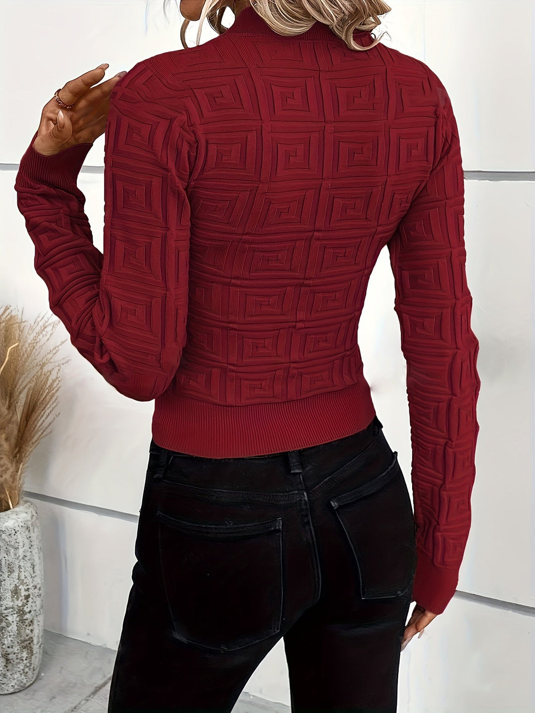 Levoire | Pull En Maille Élégant Avec Motif Géométrique