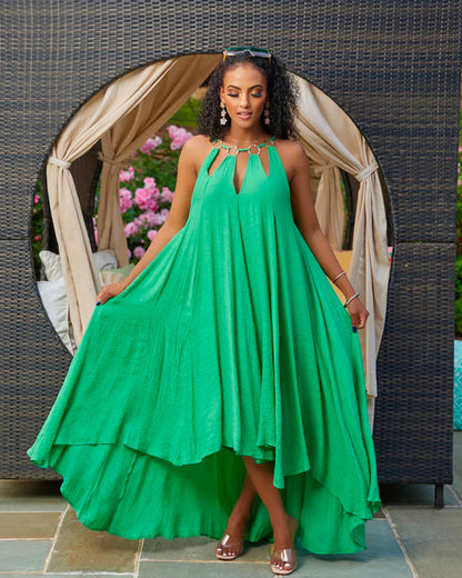 Levoire | Sexy Flowy Dress Vert