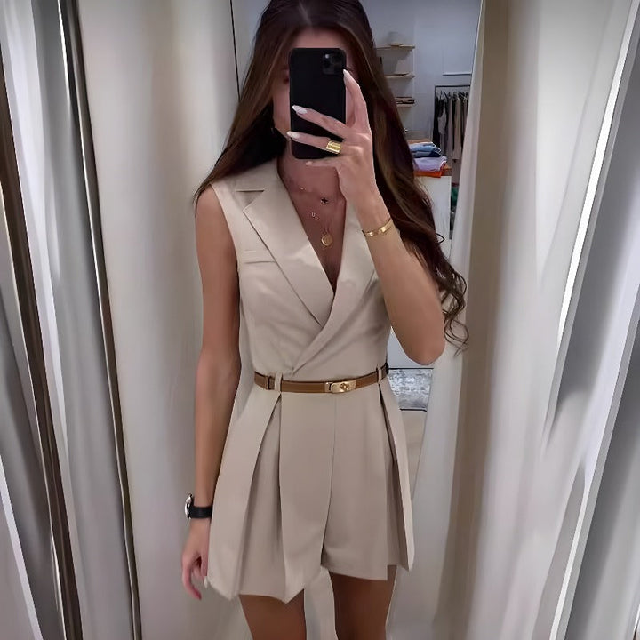 Levoire | Ceinture Printemps Élégant Combinaison Beige