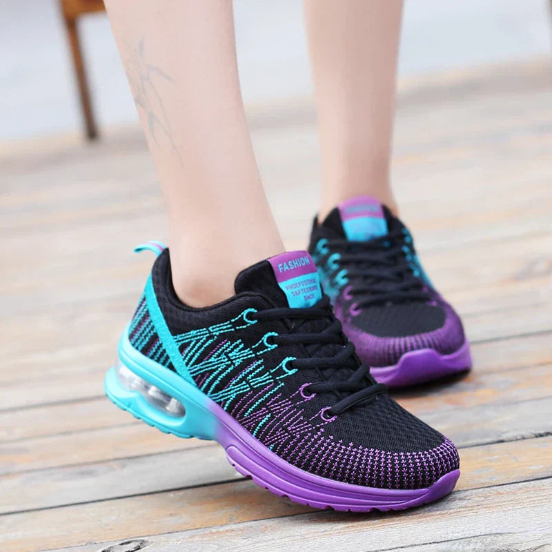 Levoire | Baskets De Sport Décontractées Pour Femmes Noir-Violet