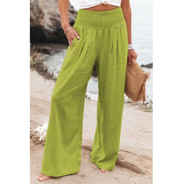 Levoire | Pantalons Taille Haute Pour Femmes Vert
