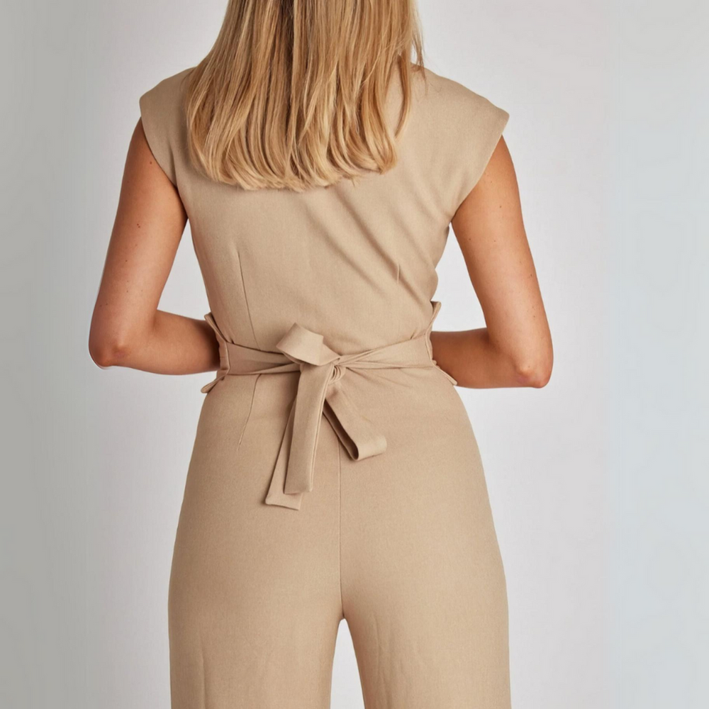 Levoire | Ceinture Combinaison Avec Pantalon Large Combinaison Sans Manches Pour Femmes