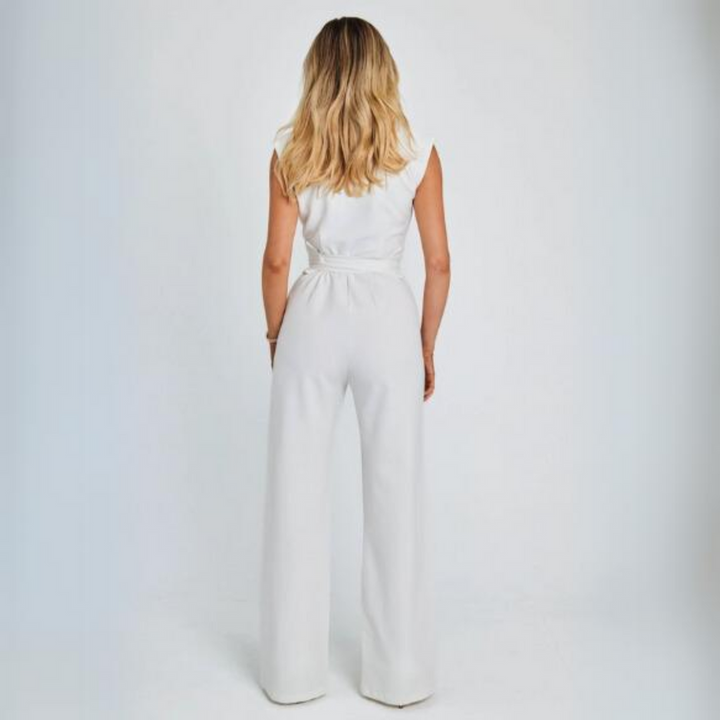 Levoire | Ceinture Combinaison Avec Pantalon Large Combinaison Sans Manches Pour Femmes