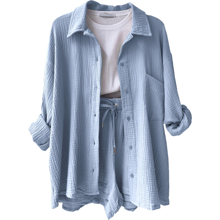 Levoire | Ensemble Salon En Coton Informel Bleu clair