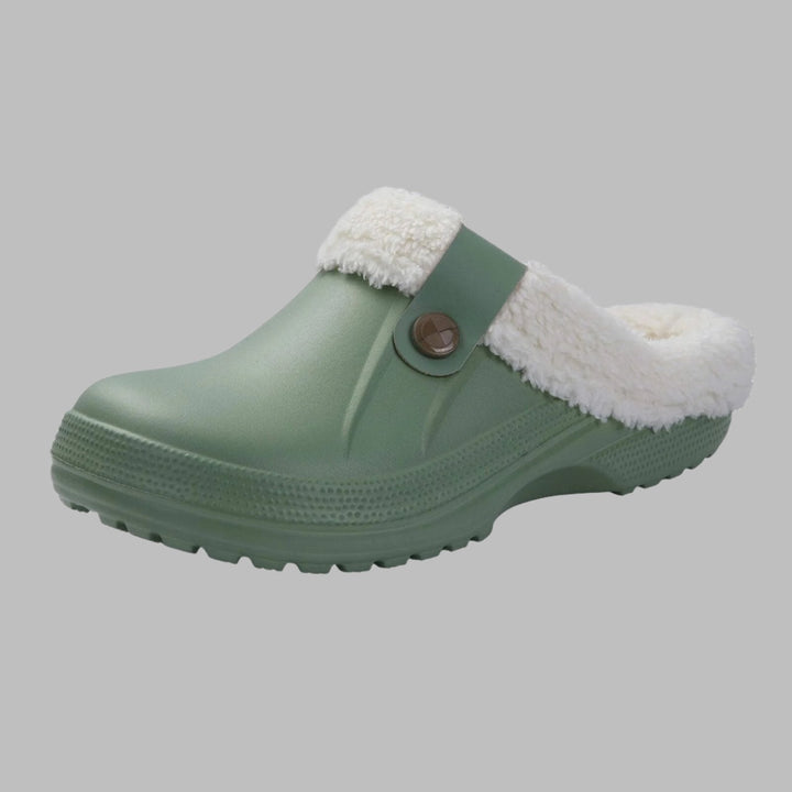 Levoire | Clogs Ergonomiques Chauds Et Stylés Avec Fleece Pour Les Jours Froids Vert