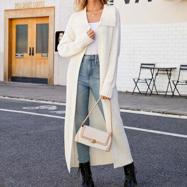 Levoire | Veste Tricot Longue Élégante Pour Femmes