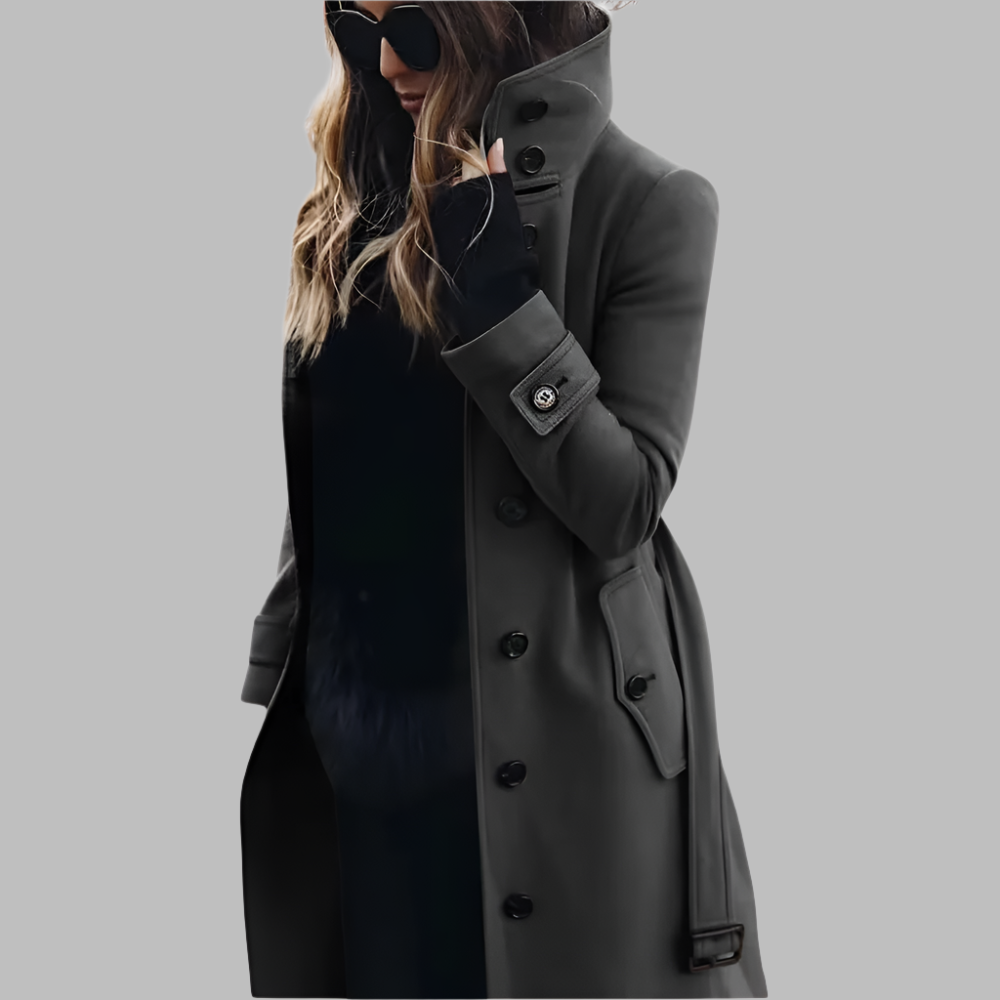 Levoire | Manteau Élégant Et Chaud Pour Femmes Gris foncé