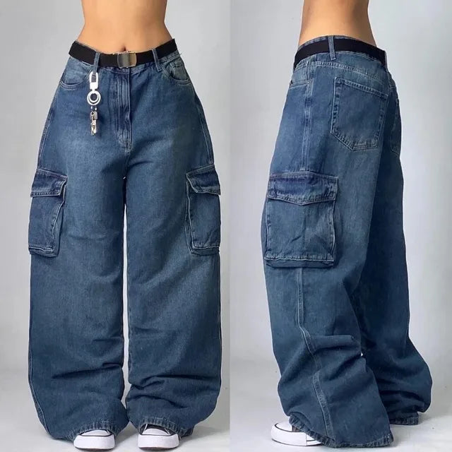Levoire | Unisex Retro Baggy Cargo Jeans