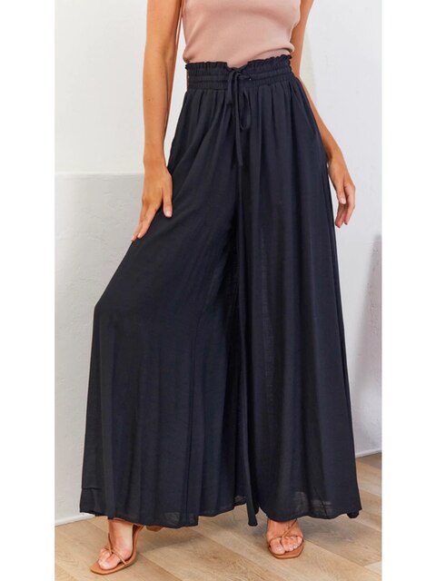 Levoire | Pantalon Décontracté À Jambe Large Noir