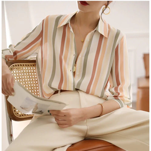 Levoire | Chemise Vintage Satin Rayée