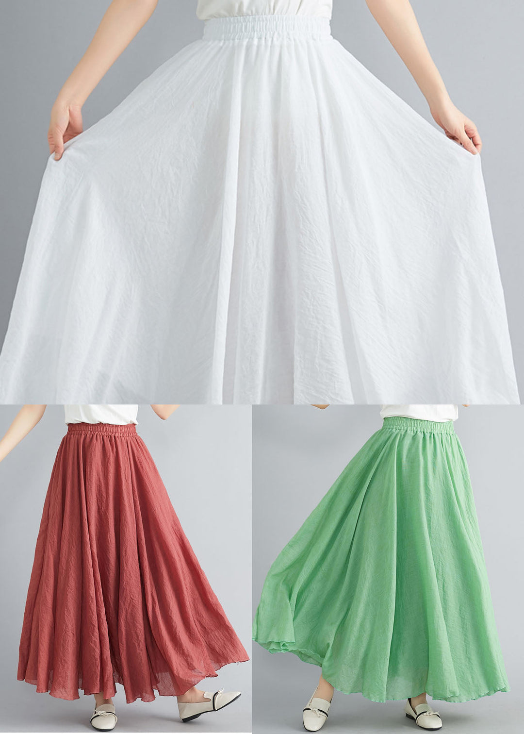 Levoire | Ceinture En Fibre Rustique Extra Large Ourlet Jupes En A En Coton-Lin Été