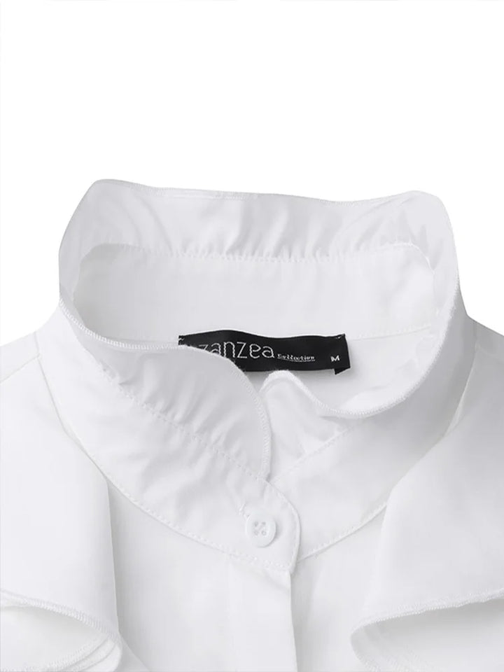 Levoire | Femme Blouse Asymétrique Avec Patte De Boutonnage