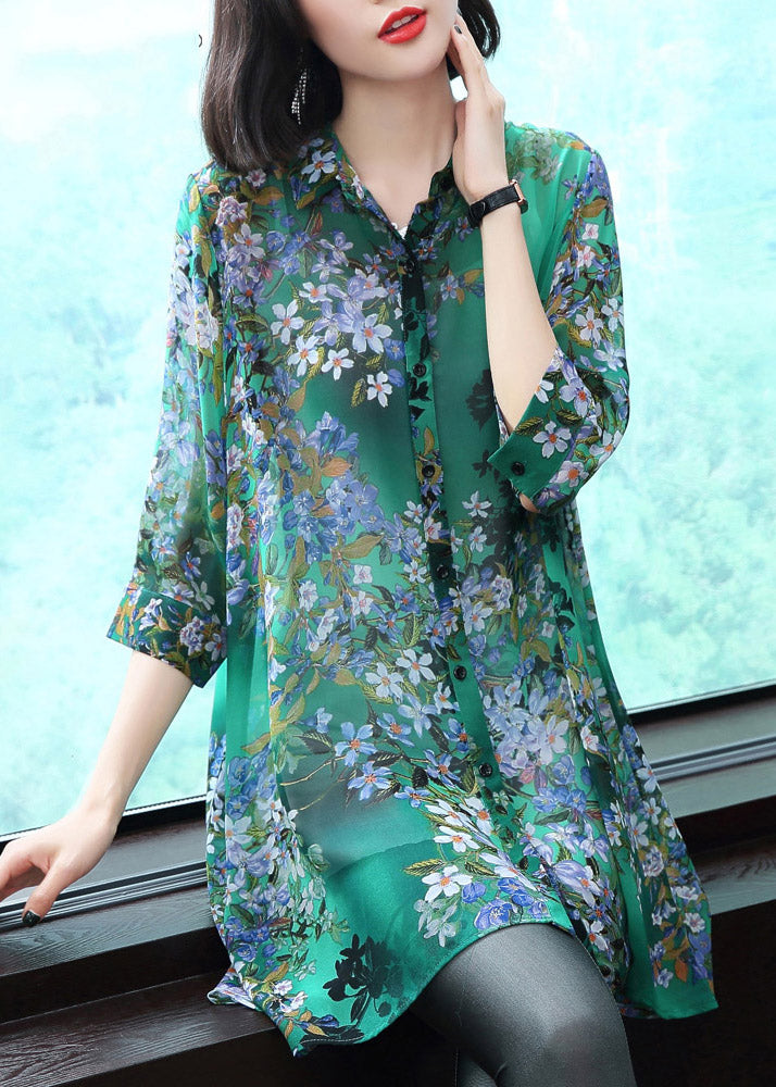 Levoire | Chiffon blouse col Peter Pan