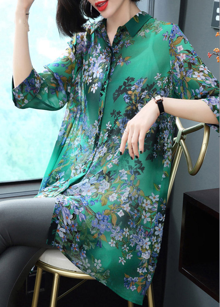 Levoire | Chiffon blouse col Peter Pan