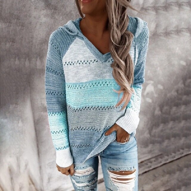 Levoire | Pull Chaud Pour Femmes Bleu