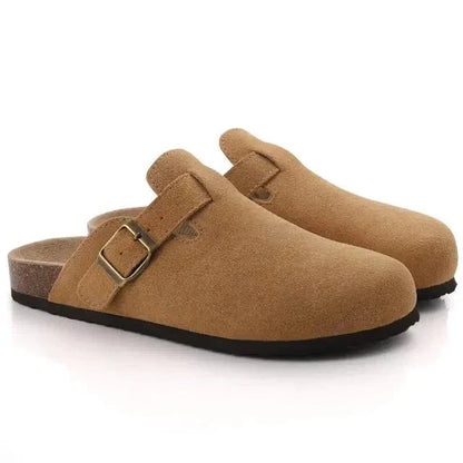 Levoire | Slip On Semelle En Liège Pantoletten Pantoufles Pour Hommes Braun