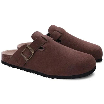Levoire | Slip On Semelle En Liège Pantoletten Pantoufles Pour Hommes Bordeaux