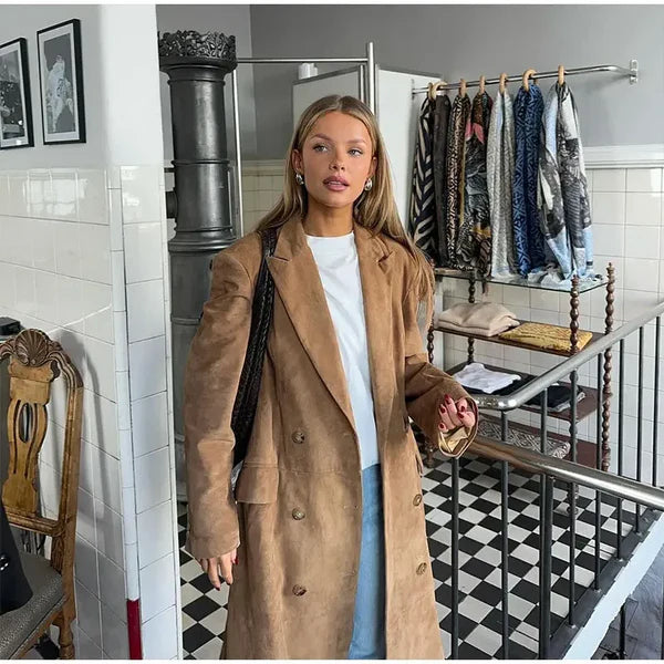 Levoire | Manteau Trench En Daim Synthétique