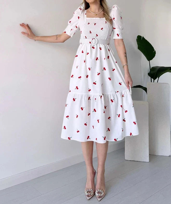 Levoire | Nouvelle robe avec manches bouffantes Blanc
