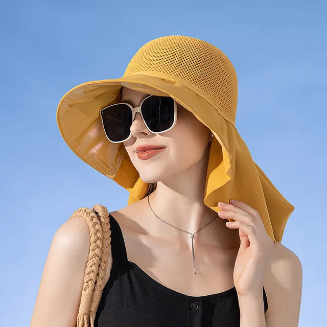 Levoire | Chapeau Seau avec Tissu Léger et Respirant pour l'Été Jaune
