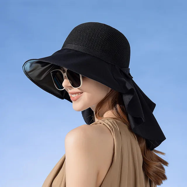 Levoire | Chapeau Seau avec Tissu Léger et Respirant pour l'Été Noir