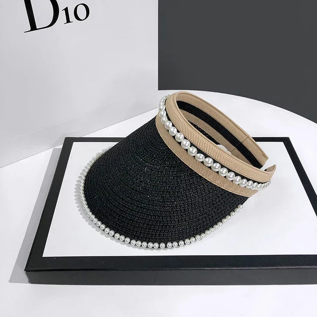 Levoire | Chapeau de Plage avec Style Élégant et Protection Solaire pour Femmes Noir 56-58