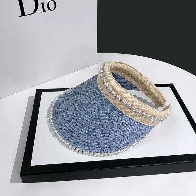 Levoire | Chapeau de Plage avec Style Élégant et Protection Solaire pour Femmes Bleu ciel 56-58