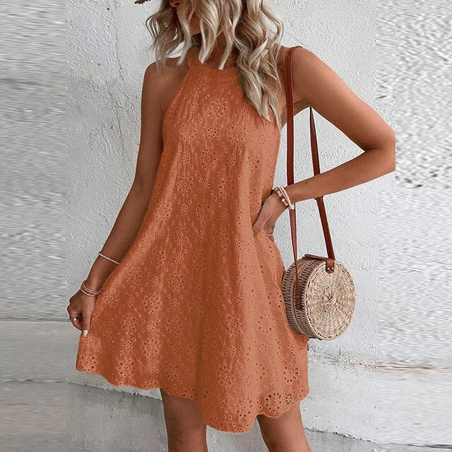 Levoire | Élégante Robe Mode Simple Orange