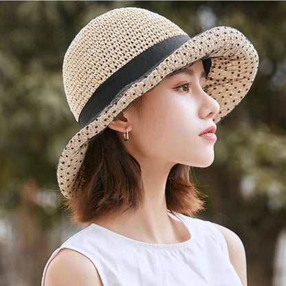 Levoire | Chapeau d'été avec Broderie Ajourée et Style Élégant pour Femmes