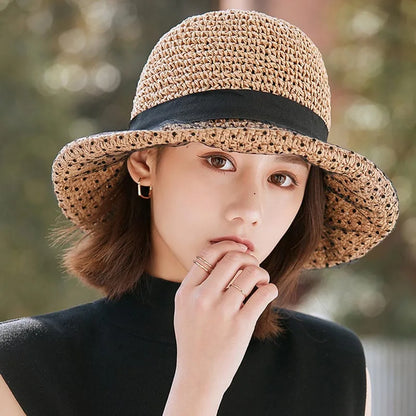 Levoire | Chapeau d'été avec Broderie Ajourée et Style Élégant pour Femmes